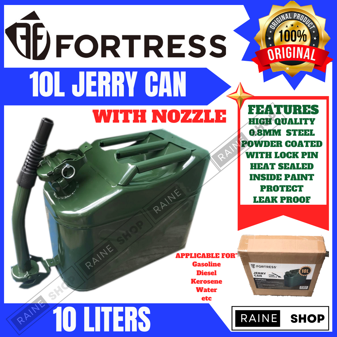 Fortress 10L Jerry Can Gasoline Diesel Kerosene Tank Lazada PH
