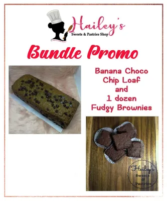Banana Choco Chip Loaf and Fudgy Brownies Bundle Hailey's