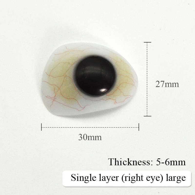 Polymer resin prosthetic eye plate eye atrophy removal of ultra-thin ...