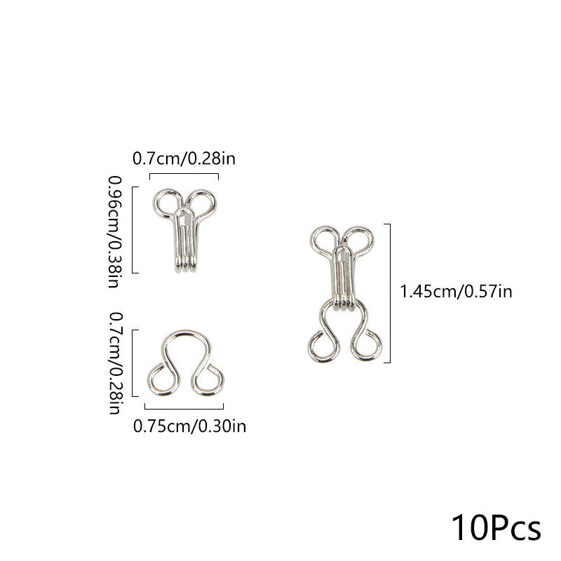 10 sets Invisible Sewing Hook and Eye Closure for Bra Clothing