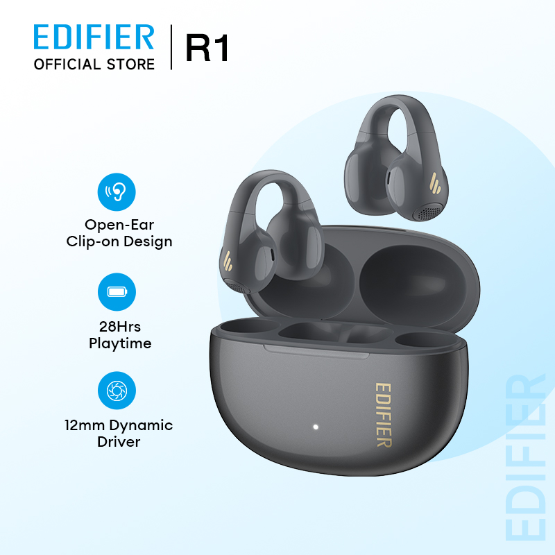 EDIFIER R1 Bluetooth Open-ear Clip True Wireless Earbuds Dynamic  Driver Directional Acoustic technology 28 Hours AI Noise Cancellation  Multipoint