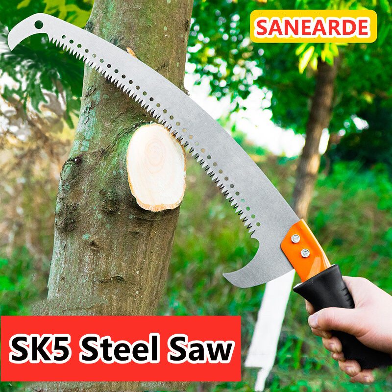 Lazomall Hook Saw High Branch Saw Telescopic Rod Fruit Tree Saw Blade