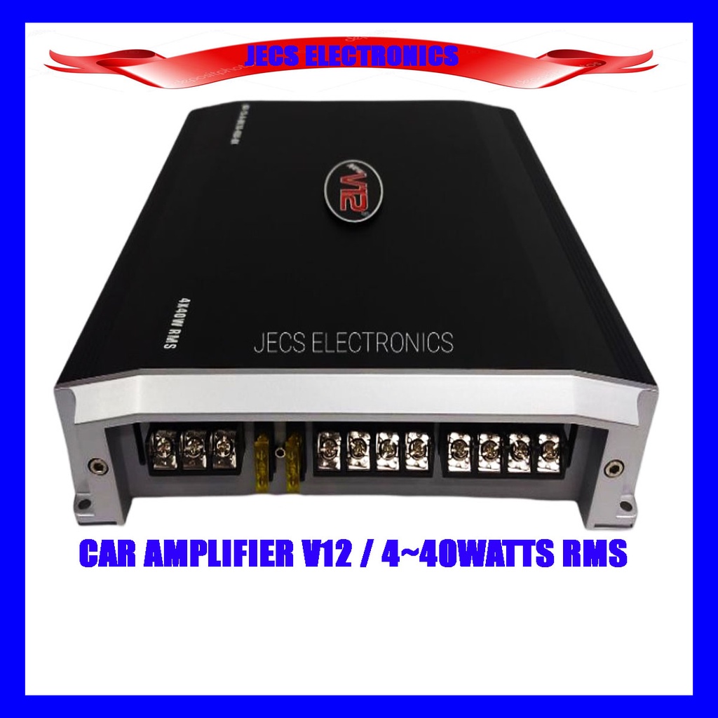 CAR AMPLIFIER V12 / 4×40WATTS RMS easy to use Lazada PH