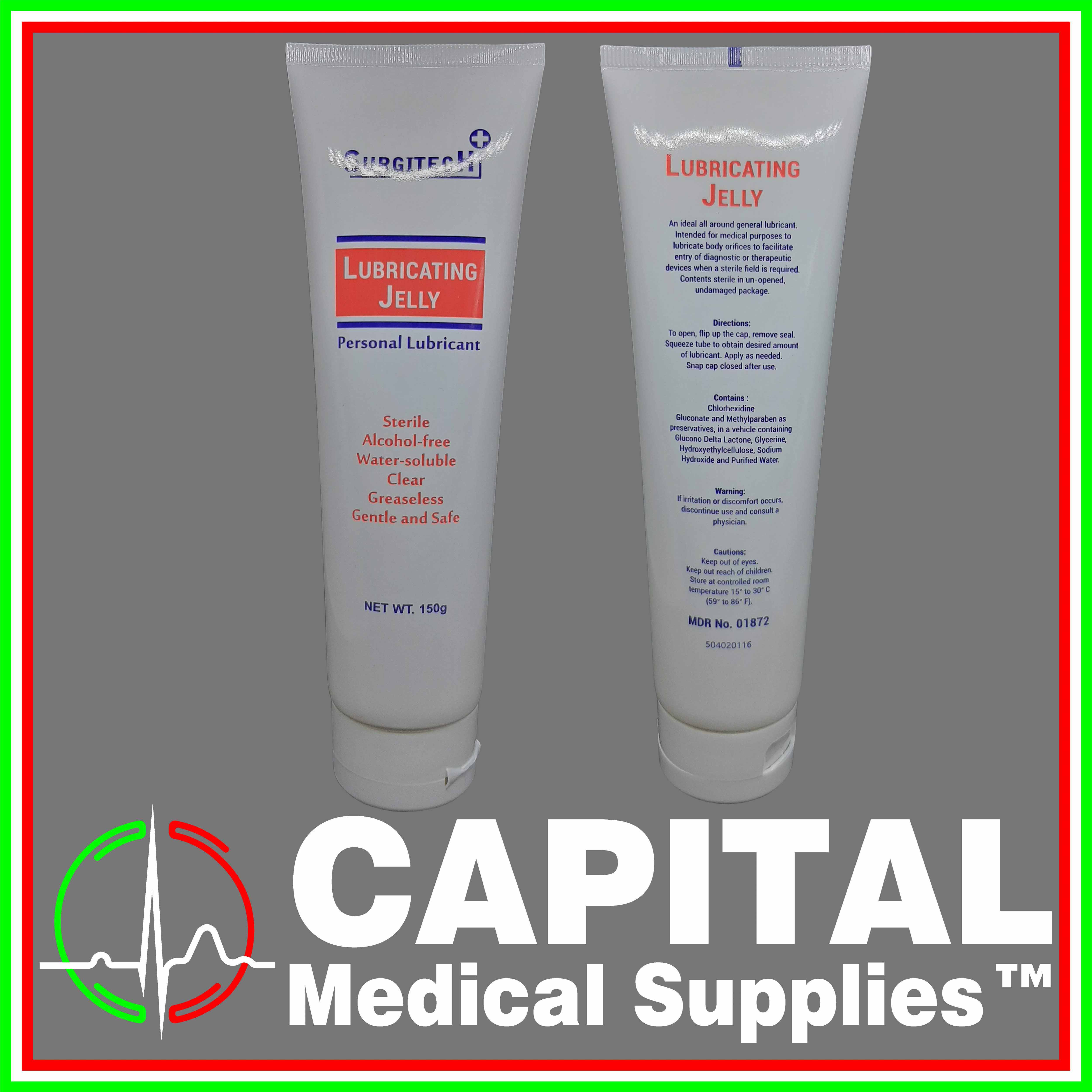 Lubricating / Lubricant Jelly 150g Sterile, AlcoholFree (SURGITECH