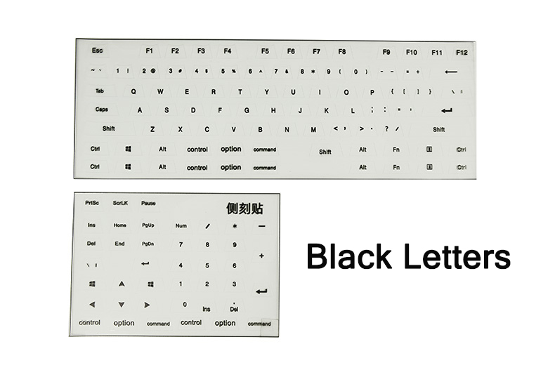 Clear Keycaps Alphabet Stickers Custom Mechanical Keyboard Side