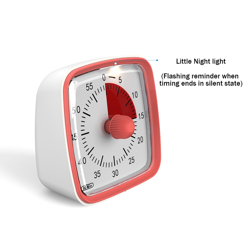 1 Piece 60-Minute Timer Classroom Classroom Timer Countdown Timer for Kids and Adults, Time Management Tool for Teaching Black