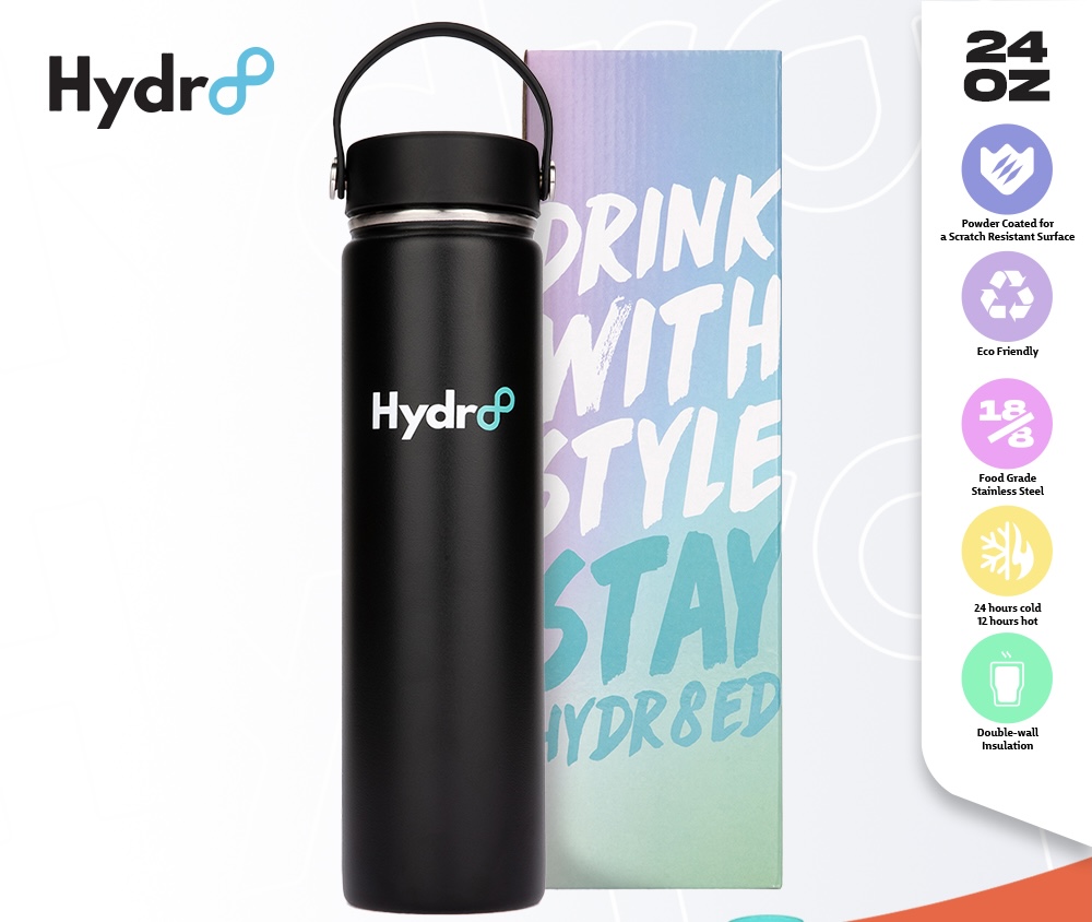 Black SUCFORST 48 oz Water Bottle 2 Extra Accessories Vacuum Insulated Wide Mouth Liter Flask Hot 12 Hours & Cold 24 Hours Powder Coated Double Walled Metal Bottles 