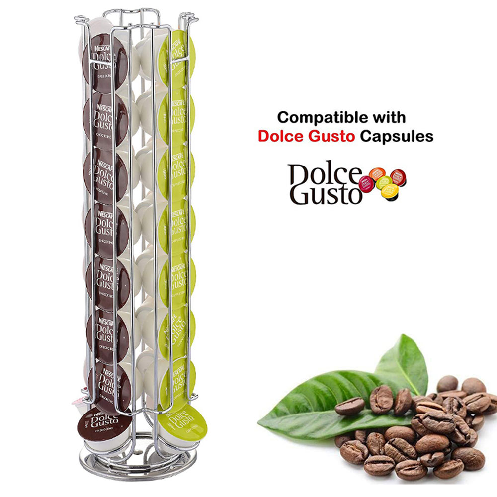 New Metal Coffee Pod Holder 24 Cups Stand Coffee Capsule Storage Rack Stand Storage Racks for Dolce Gusto Capsules