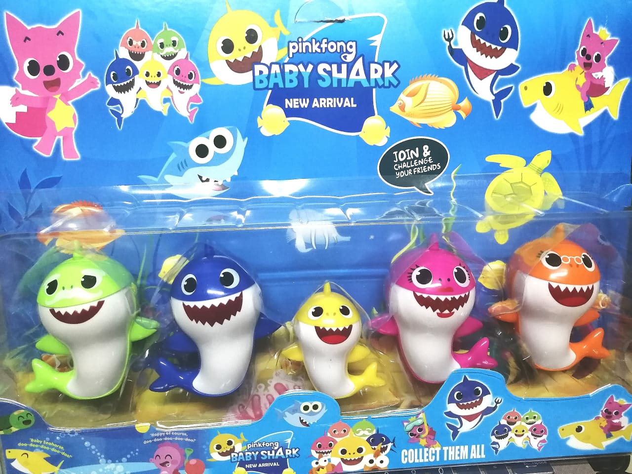10PCS&8PCS Baby Shark Toy Supplies  Squeezed Figures  Doll Gift Cake Decoration 