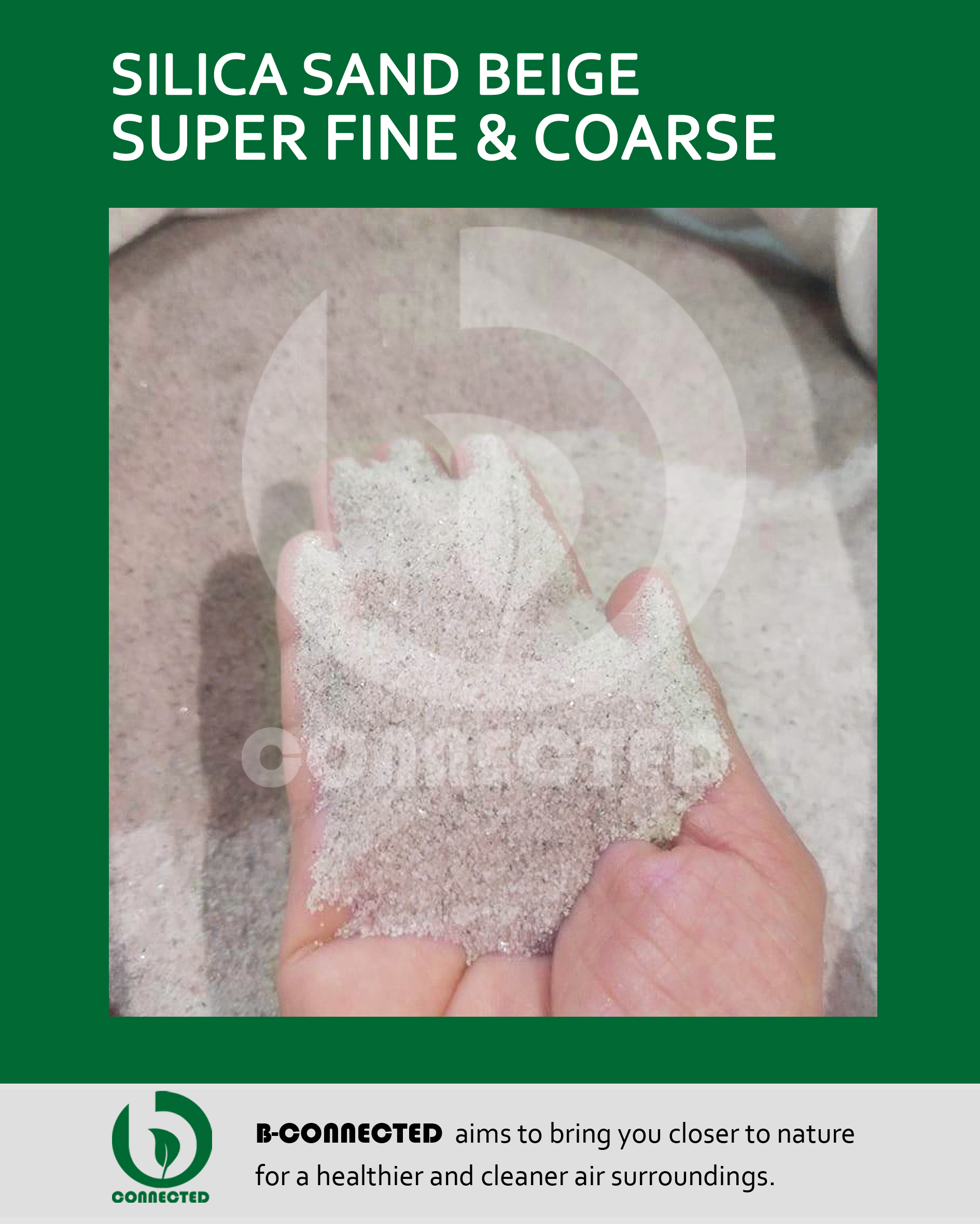 SILICA SAND BEIGE FINE 1 KILO BY BCONNECTED / SANDBLASTING / AQUARIUM SAND / REPTILE SUBSTRATE