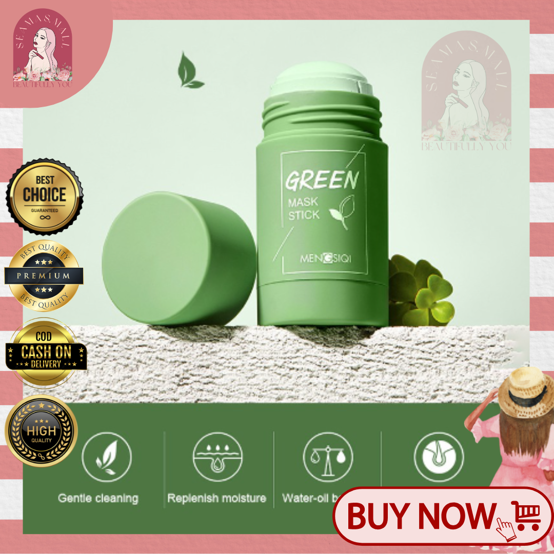🔥 SEAMAS BEAUTY 100 ORIGINAL NEW GREEN TEA CLEANSING SOLID MASK ACNE