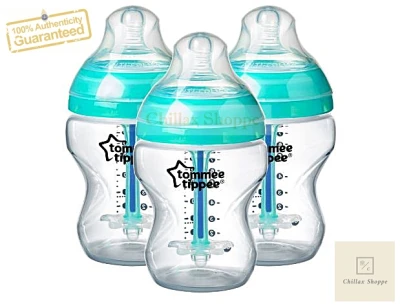 Tommee Tippee Advanced Anti-Colic Baby Bottles, 9 oz, 3 Pcs