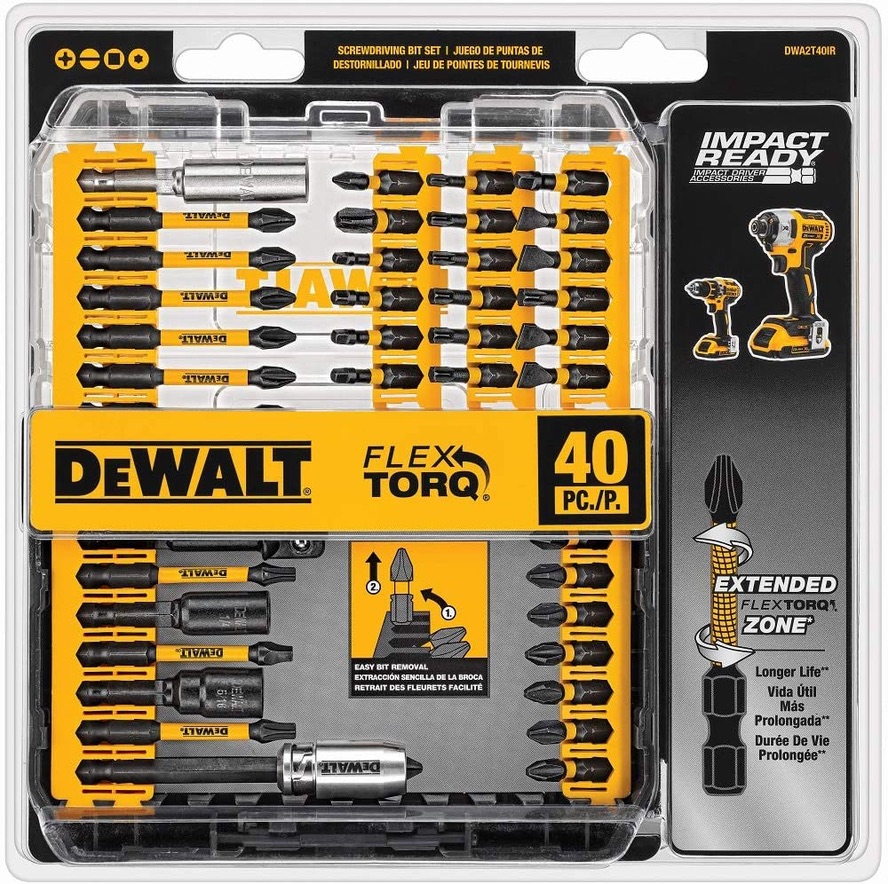 DeWALT DWA2T40IR Screwdriver Bit Set Impact Ready FlexTorq 40
