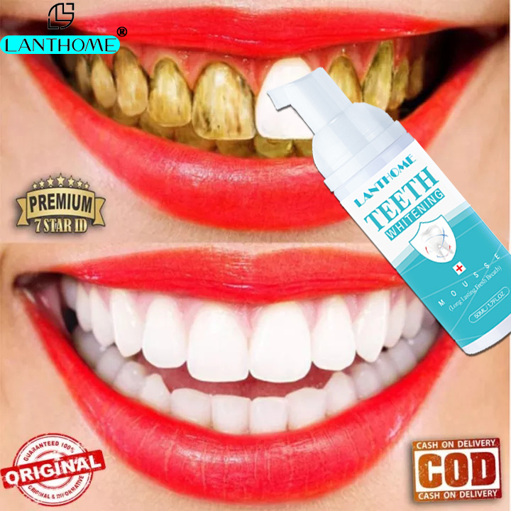 LANTHOME teeth whitening mousse foam toothpaste whitening teeth cleaning mousse Oral Hygiene