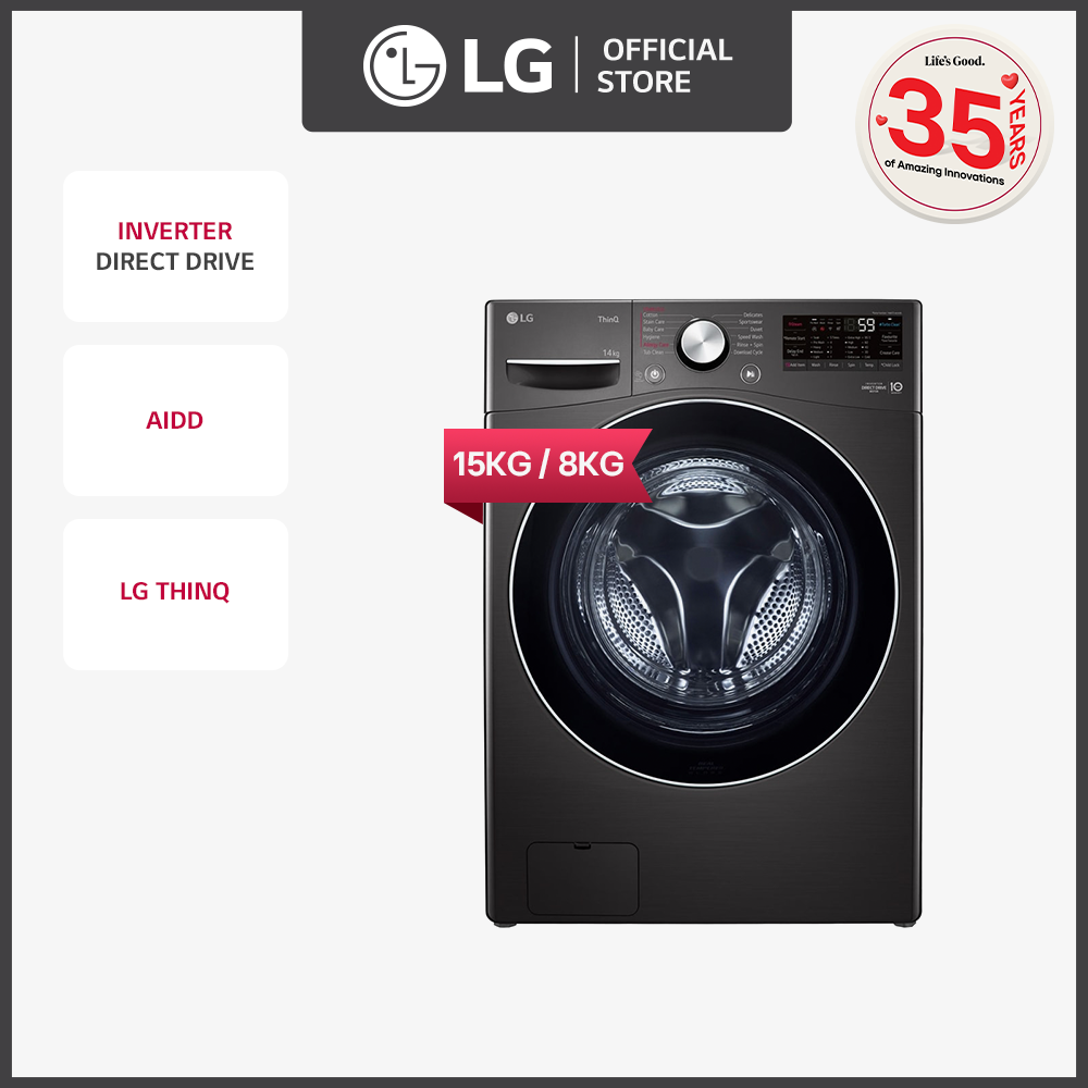LG Washing Machine Direct Drive Front Load Washer And Dyer 15 kg Wash