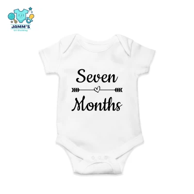 Baby Onesies Seven Months Old Milestone
