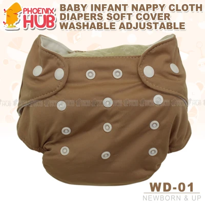 Phoenix Hub WD-01 Fashion Reusable Baby Infant Nappy Cloth Diapers Soft Cover Washable Adjustable