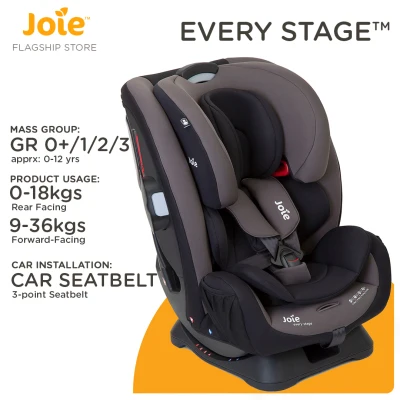 Joie Ember Every Stage Convertible Car Seat (For Newborn Babies upto 36kgs 12 Years)