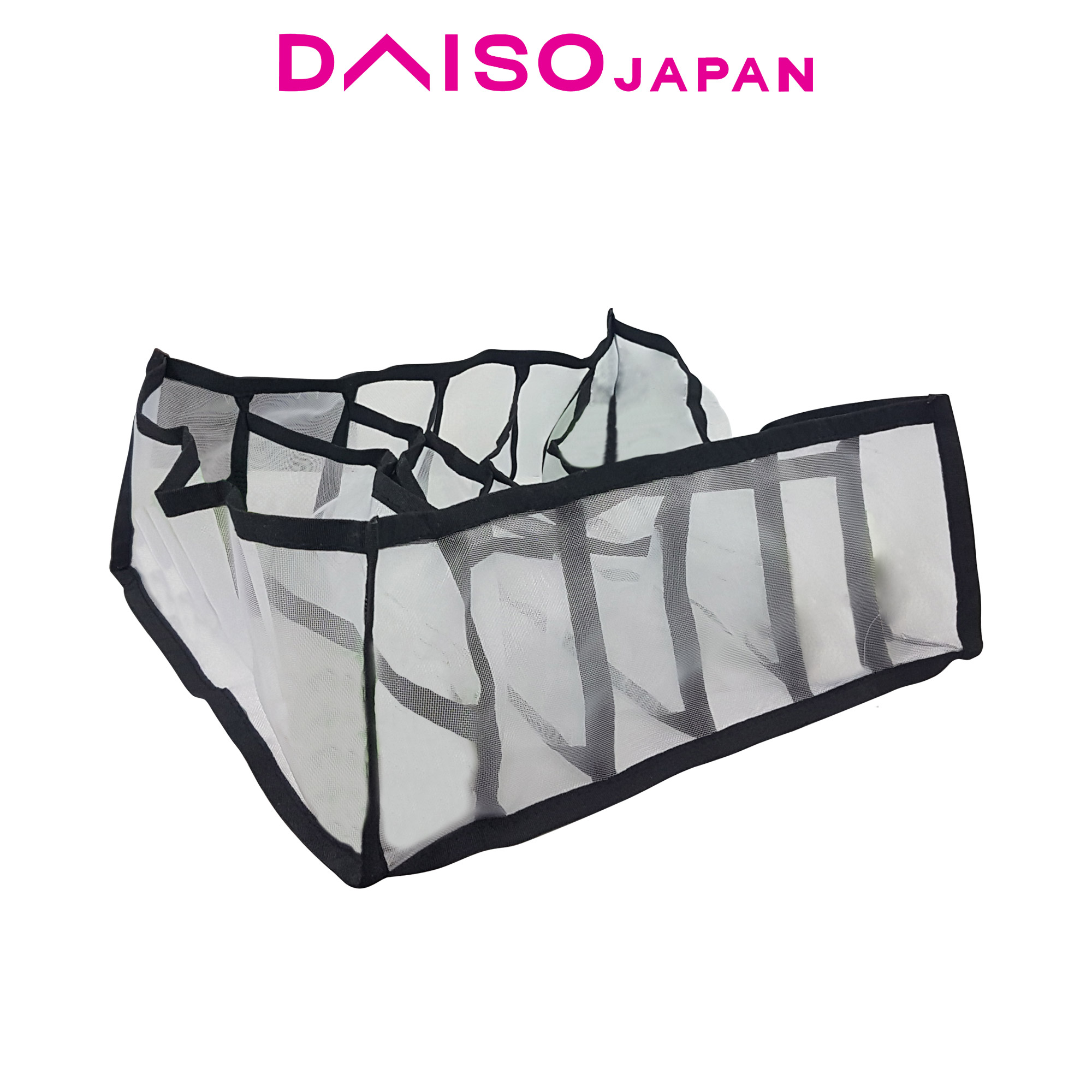 Daiso Black Foldable 6Grid Mesh Storage Bag Lazada PH