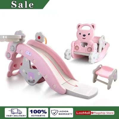 3-in-1 Rocking Horse for Kids On Sale Multi-functional Slide Rocker Horse Boys and Girls Indoor/Outdoor Toy Slide Playground Puzzle Toys