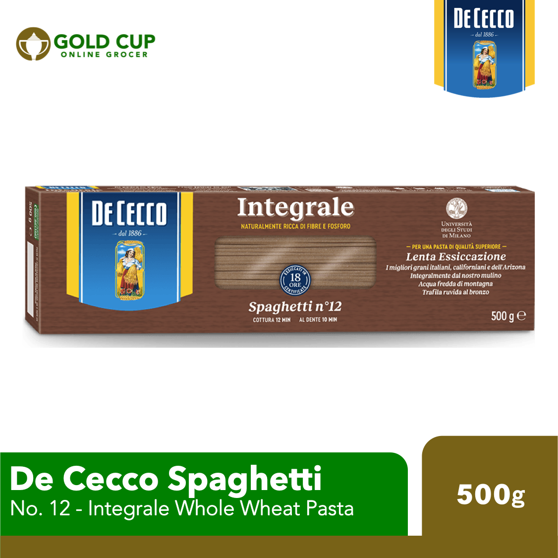 De Cecco Integrale Whole Wheat Spaghetti n° 12 Pasta 500g Lazada PH