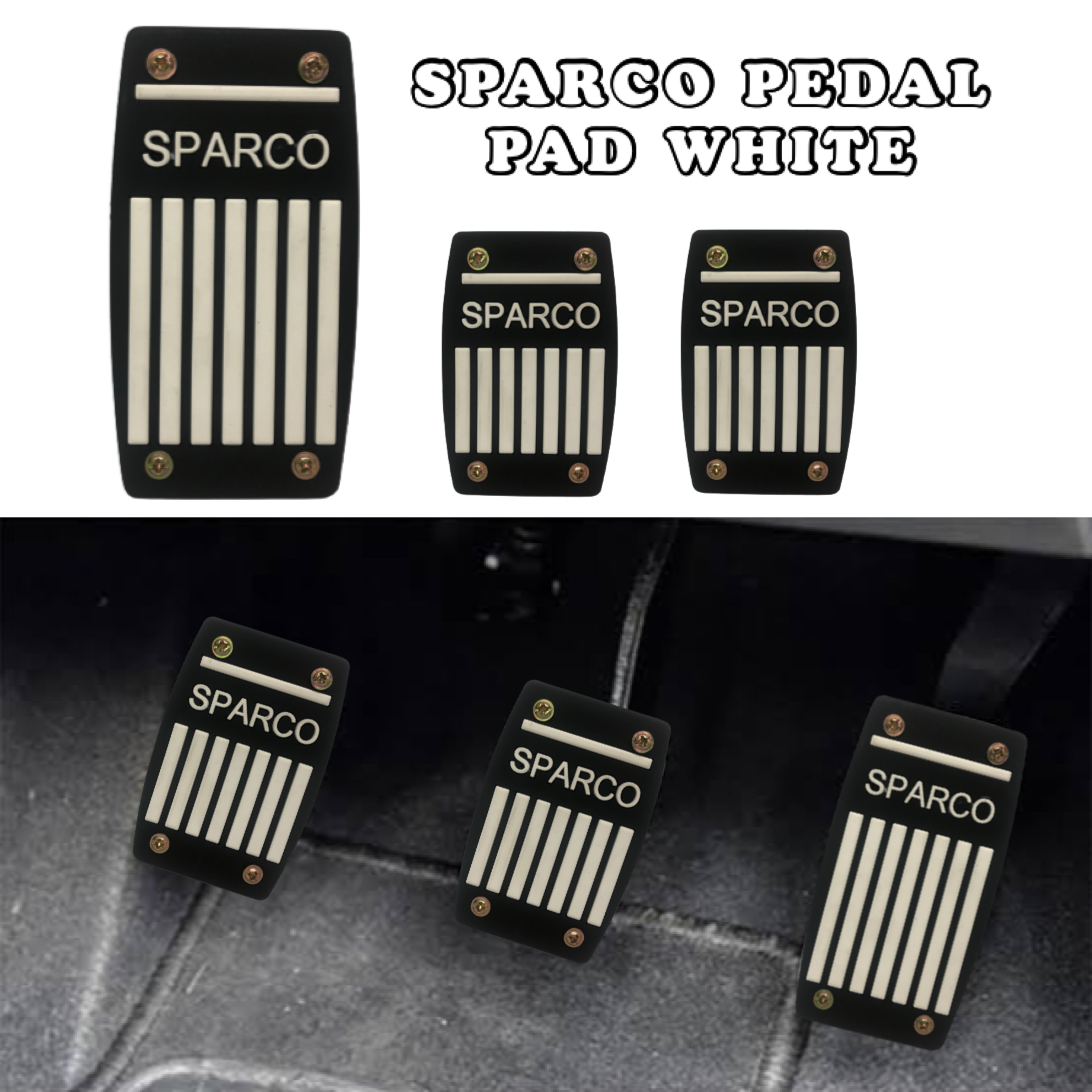 CPA SPARCO Car Pedal Pad Manual Car Accelerator Clutch Brake Steel and