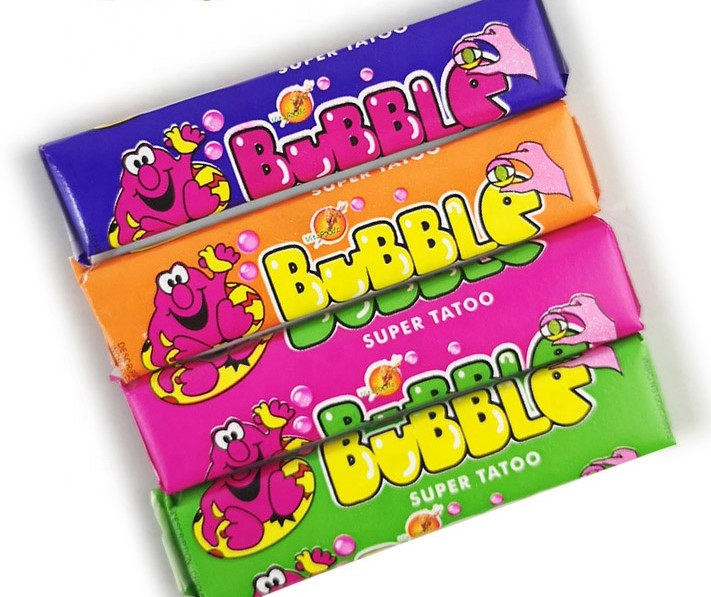 Sweet Fruity Bubble Gum Tattoo - 100 pieces in a box individually wrapped,   cm per bubble gum - Lootbags Filler, Party Giveaways, Toys and Candy  Corner | Lazada PH
