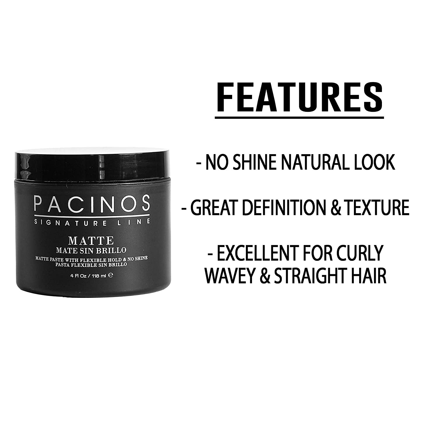 Matte - No Shine Hair Paste – Pacinos Signature Line