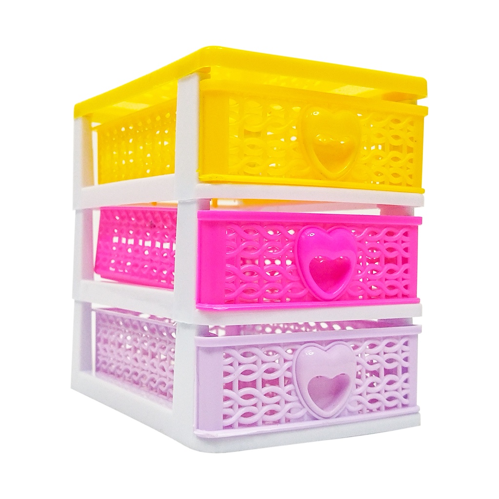 3Layer SMALL Plastic Drawer Storage Multipurpose Portable
