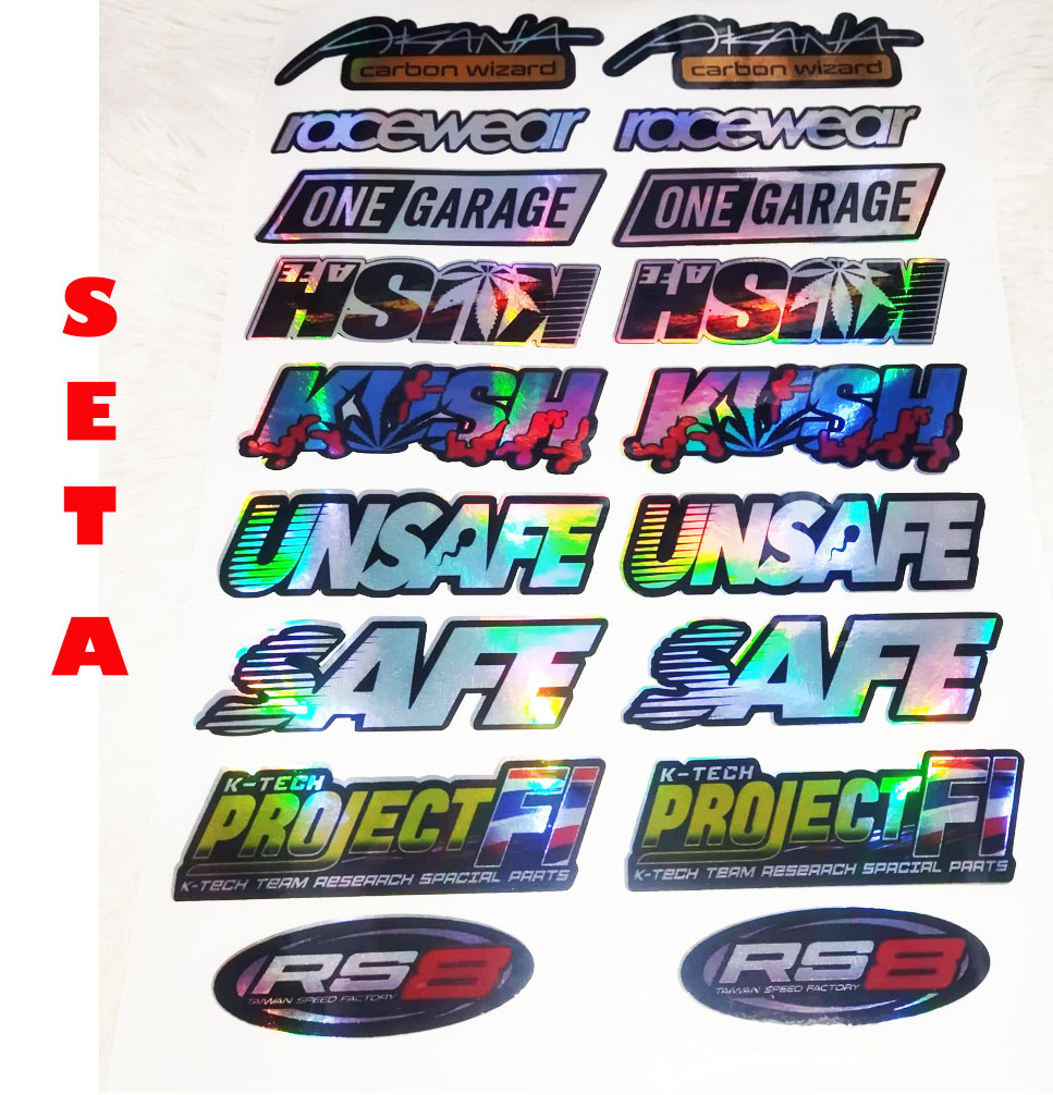 HOLOGRAPHIC EFFECT STICKER FOR MOTORCYCLE AND CARS / MOTORCYCLE AND