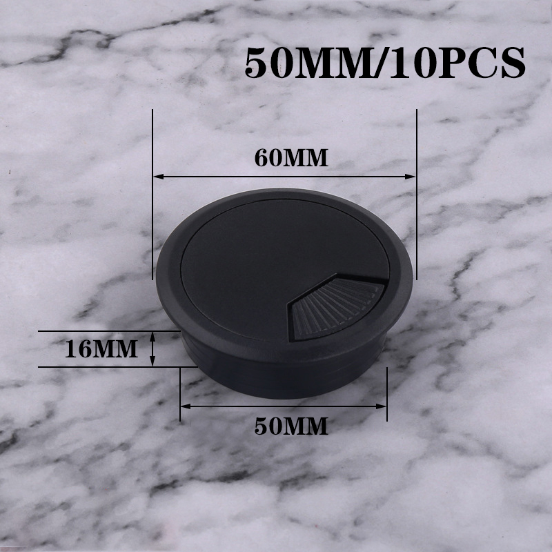 10PCS 50mm Round Wire Hole Cover Computer Table Grommet Cable Wire Hole