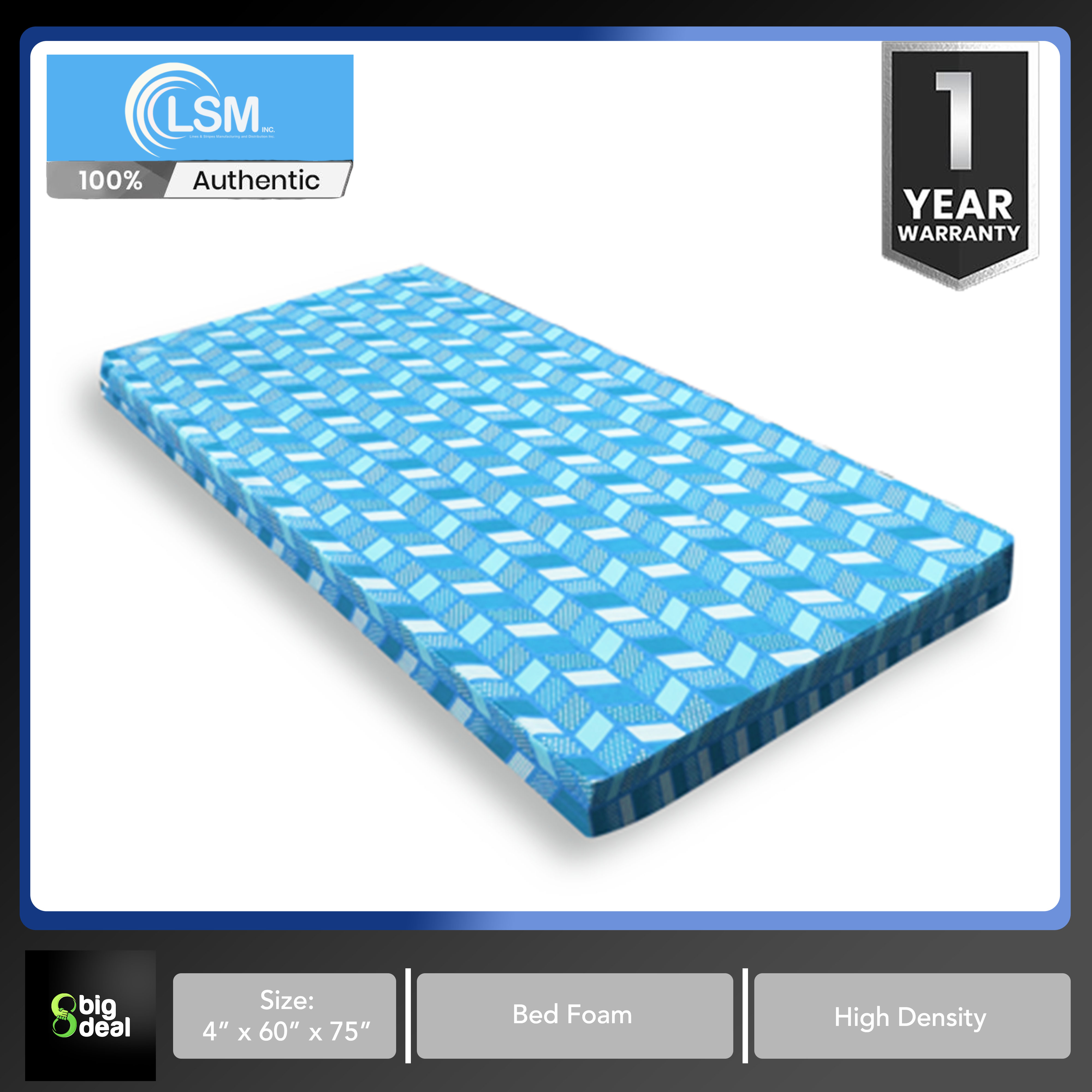 LSM Numero Uno Bed Foam (4x60x75) Lazada PH