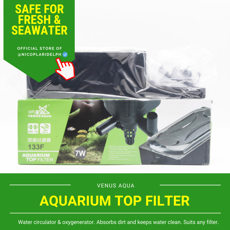 Venus Aqua Aquarium Top Filter with Submersible Motor for Oxygen and