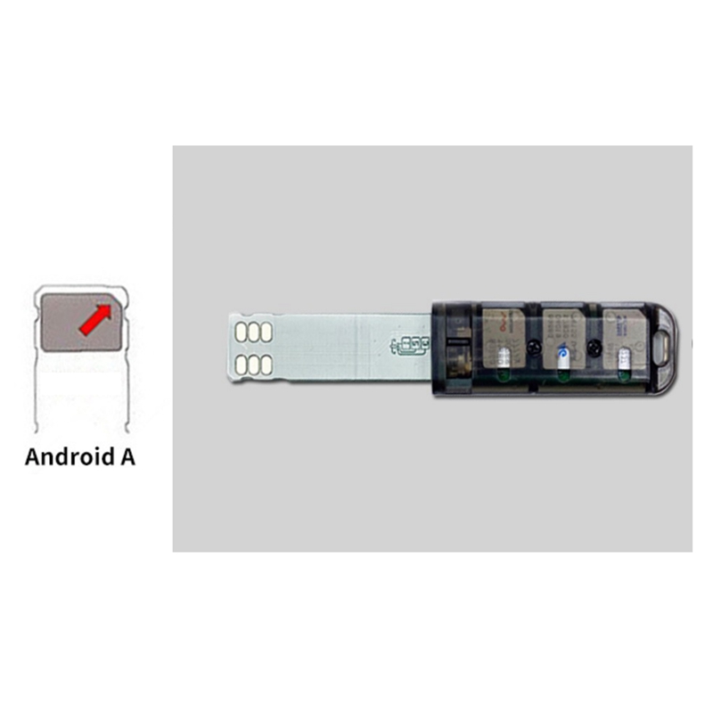 6 Slot SIM Card Adapter Multi SIM Card Reader Mini SIM Nano with Independent Control Switch for Android