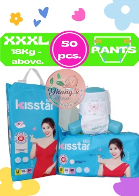 KISSTAR XXXL PANTS -Premium Korean Imported Baby Diapers - 50pcs. per pack.. SALE !!!SALE!!! FIRST 50 ORDERS . Only 400 pesos only. Grab now!!!