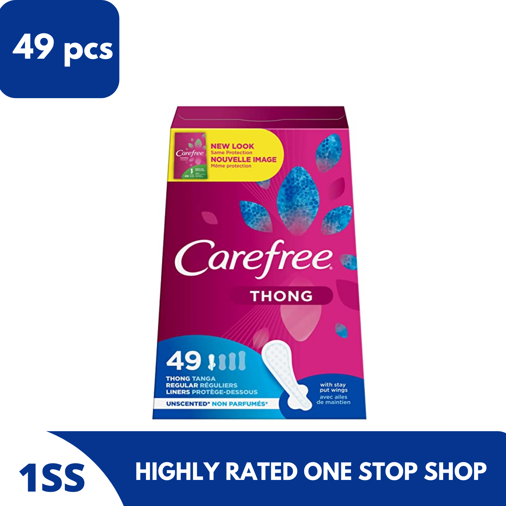 Carefree Thong Panty Liner, 49pcs Lazada PH