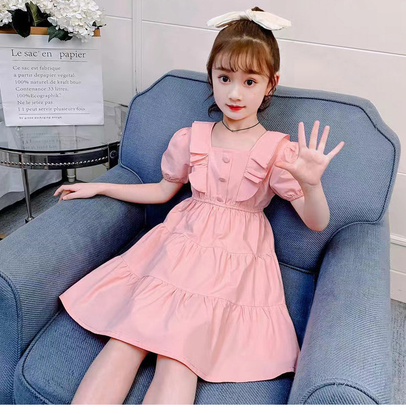 Toddler Infant Pink Red Green Dresses For Baby Girls Kid Summer Solid Color Casual  Clothes Girl Princess Dress Children Birthday Party Costumes For 2 3 4 5 6  7 8 9 10 Years Old | Lazada Ph