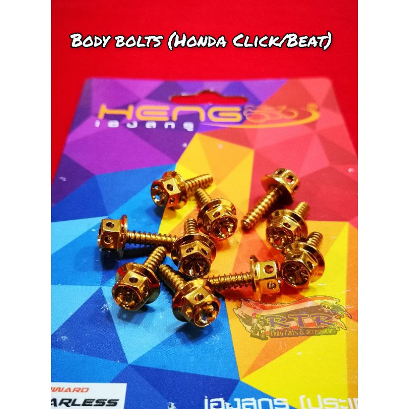 Body Bolts Honda Click/Beat FI (sold per pack/20pcs) Lazada PH
