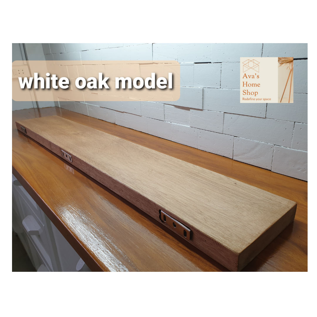 solid wood shelves with invisible metal support mechanism, sold per