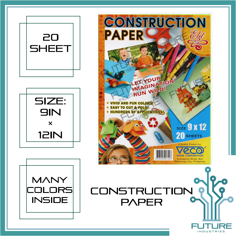Construction Paper 9inx12in 20 sheets Assorted Color Construction Paper ...