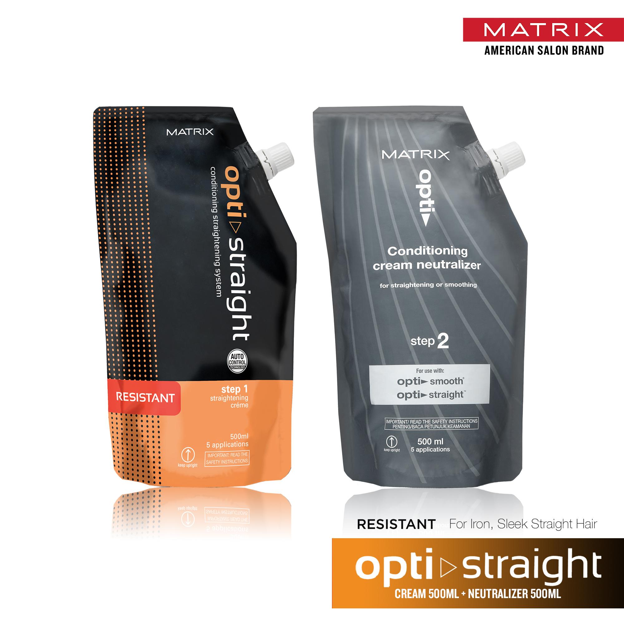 Matrix Opti Straight Rebond Set * Resistant (Straightening Cream 500ml +  Neutralizer 500ml) | Lazada PH