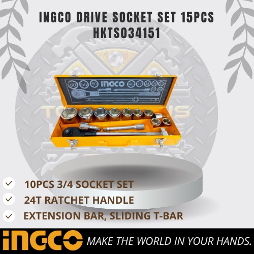 INGCO 15PCS 3/4