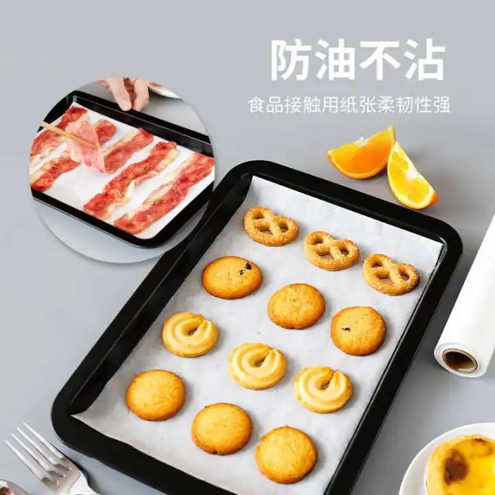 5M Non-Stick Double-Sided Silicone Oil Paper with High Temperature Resistance for Baking Cooking Frying Steaming Bread Cookie BBQ Party Baking Parchment Paper 