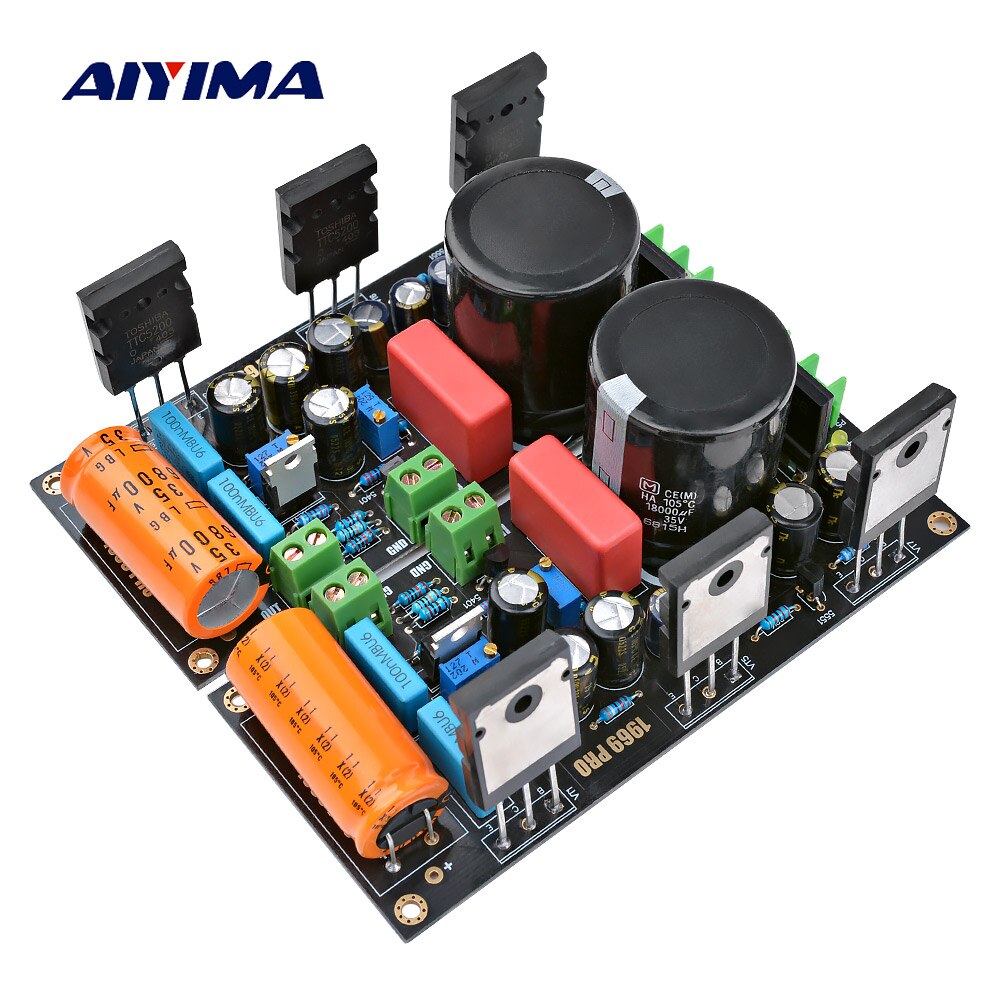 1 aiyima 2pcs 25w hood 1969 amplifier audio board 2sc5200 hd1969 class a power amplifiers amp with 1083 regulator