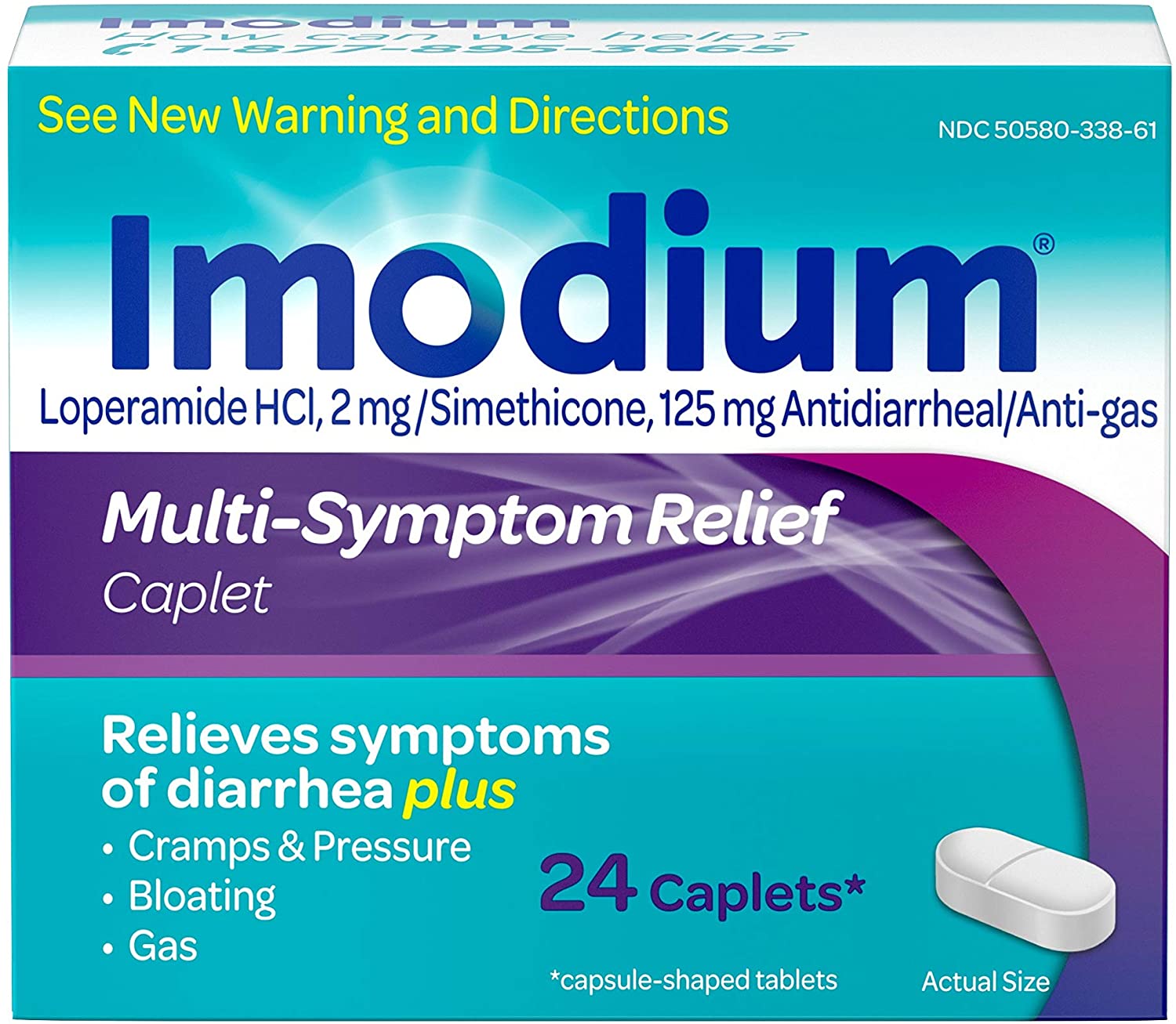 Imodium MultiSymptom Relief Relieves Symptoms of Diarrhea Plus