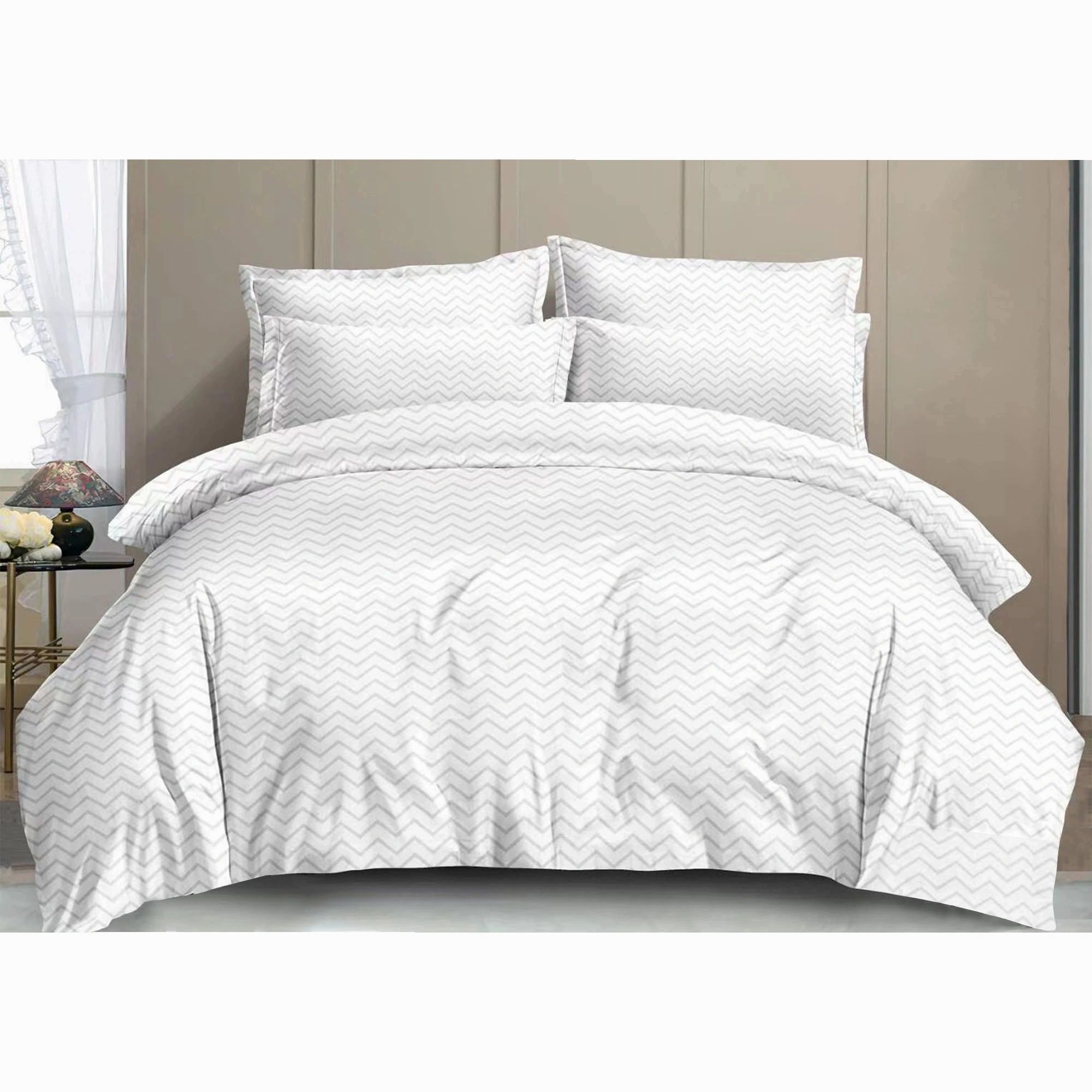 WHITE STRIPE FITTED SHEET HOTEL QUALITY BED SHEETS SINGLE DOUBLE SUPER KING SIZE