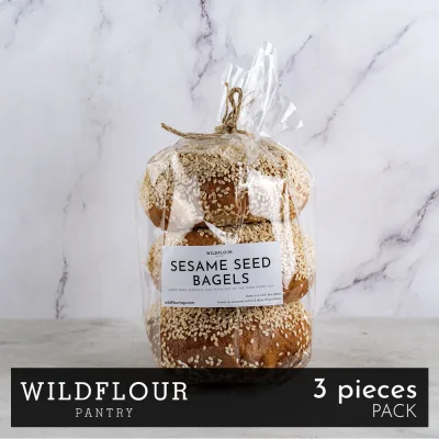 Wildflour Sesame Seed Bagels (3 pieces)