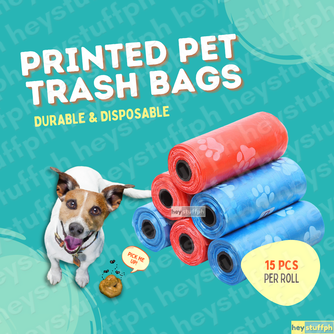 [heystuffph] Pet Trash Bag Dog Poop Bag Printed Pet Garbage Disposable