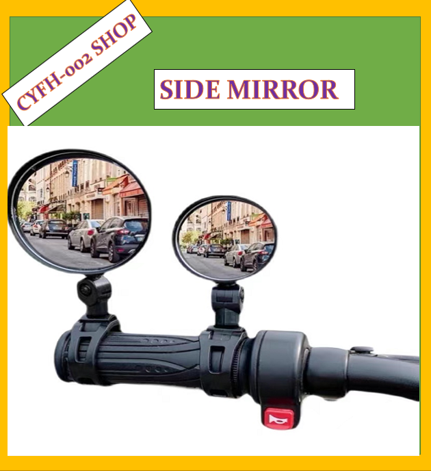 🛒CYFH002🛒 Geepact Rearview Mirror,for Bicycle side mirror convex Round