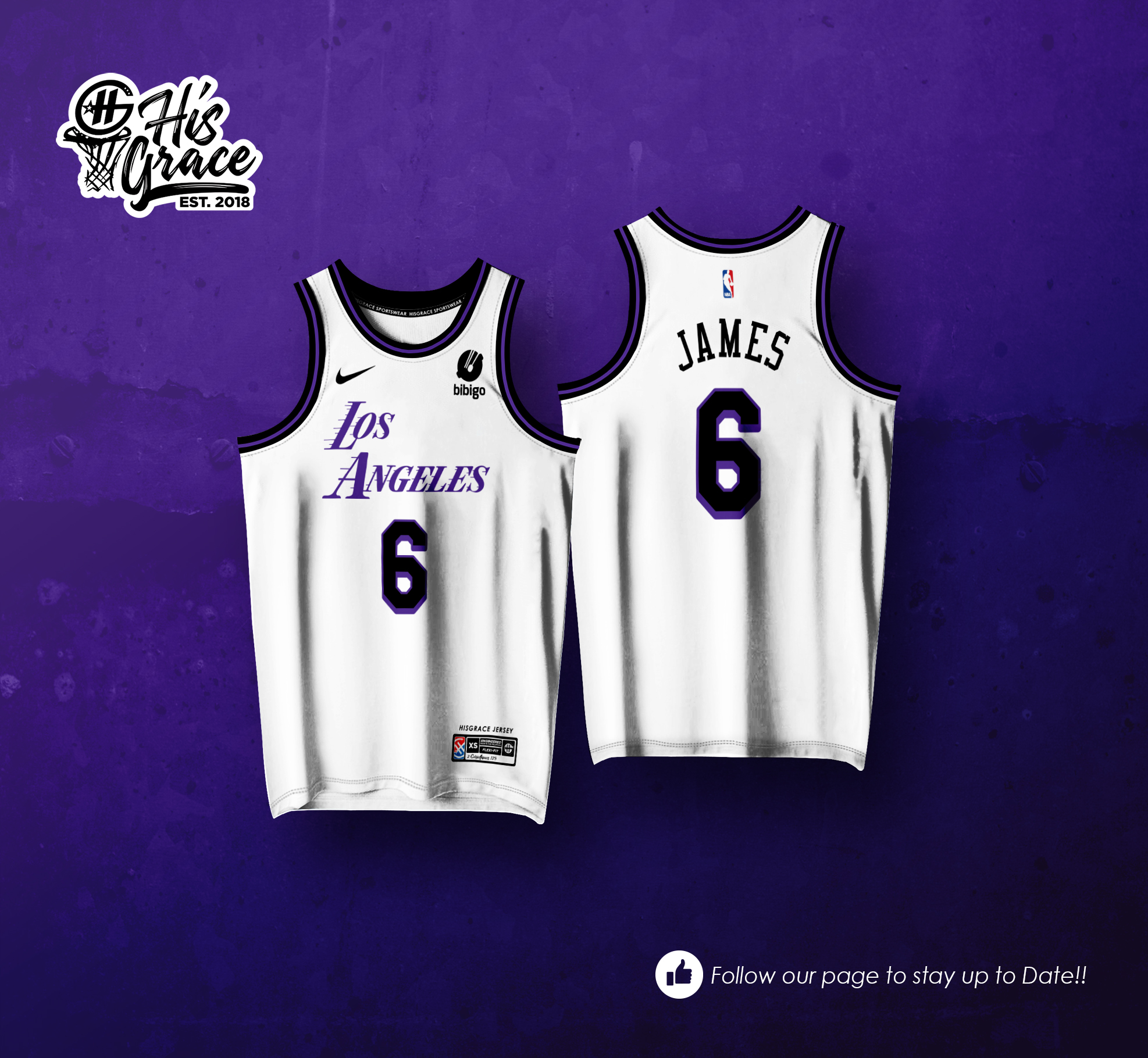 141 HG BLACK YELLOW LAKERS CONCEPT JERSEY FULL SUBLIMATION JERSEY